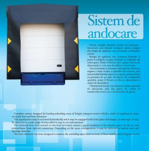 Sistem de andocare pentru uși frigorifice la rampa de încărcare